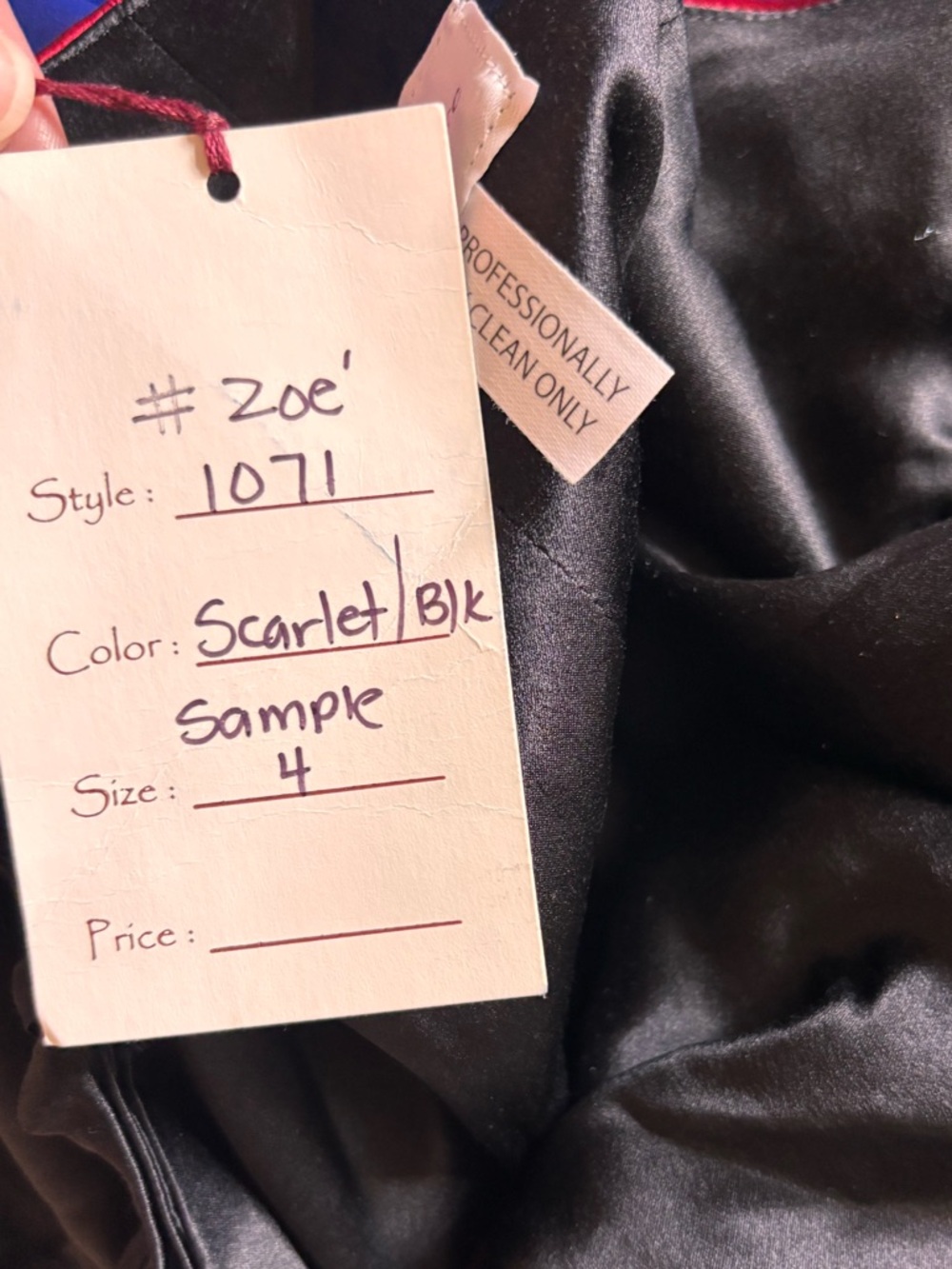 Sondra Falk Couture Scarlett Black Red Formal Wrap Dress Sample 4 Statement Bow - Picture 9 of 10